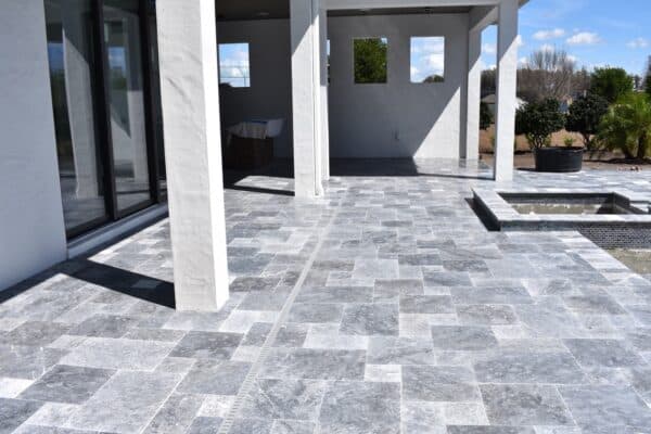 MARBLE SILVER TAHOE TUMBLED PAVER